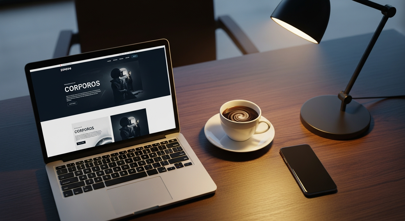 Professional web design workspace